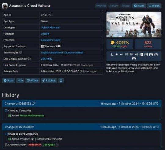 重返Steam：《AC英灵殿》即将添加Steam成就(图1)